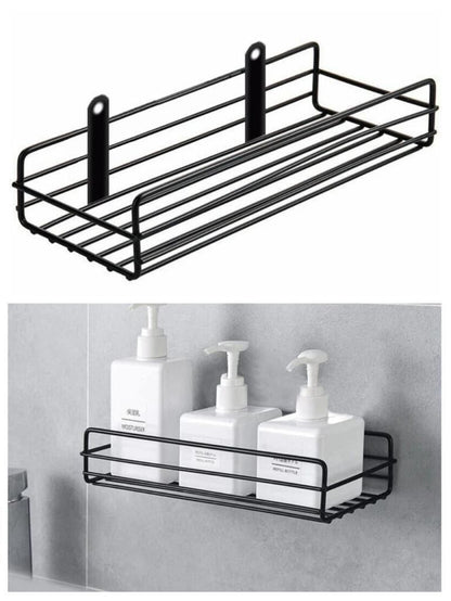 Kitchen & Bathroom Shelf Wall Storage Rack | Space-Saving Organizer for Home – Durable, Multi-Purpose Wall Mounted Rack for Toiletries, Spices & Essentials