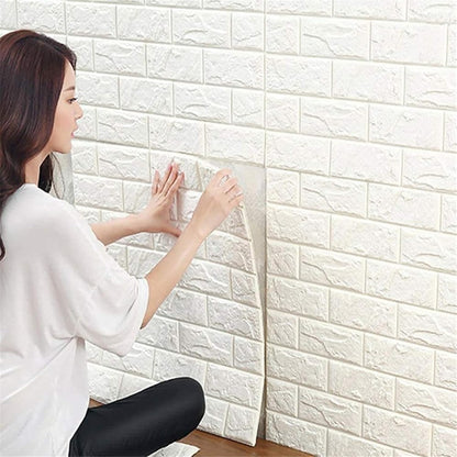 Self-Adhesive 3D Brick Wallpaper | Waterproof Wall Sticker for Home & Office Décor – Peel & Stick Foam Panels for Bedroom, Living Room & Kitchen