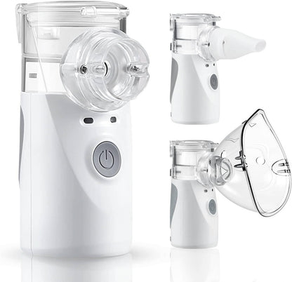 Portable Mesh Nebulizer Machine | Handheld Inhaler for Adults & Kids | Silent Ultrasonic Steam Inhalation Device