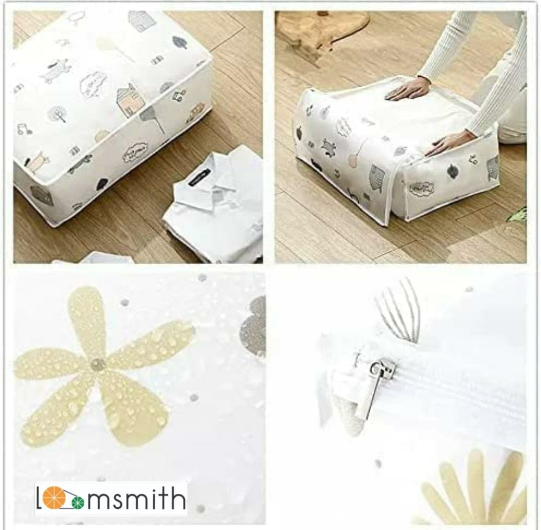 Portable Storage Bag | Large Capacity Foldable Clothes Organizer Box | Dustproof Wardrobe Organizer