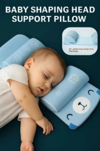 Baby Shaping Head Support Pillow – Soft Infant Head & Neck Protector