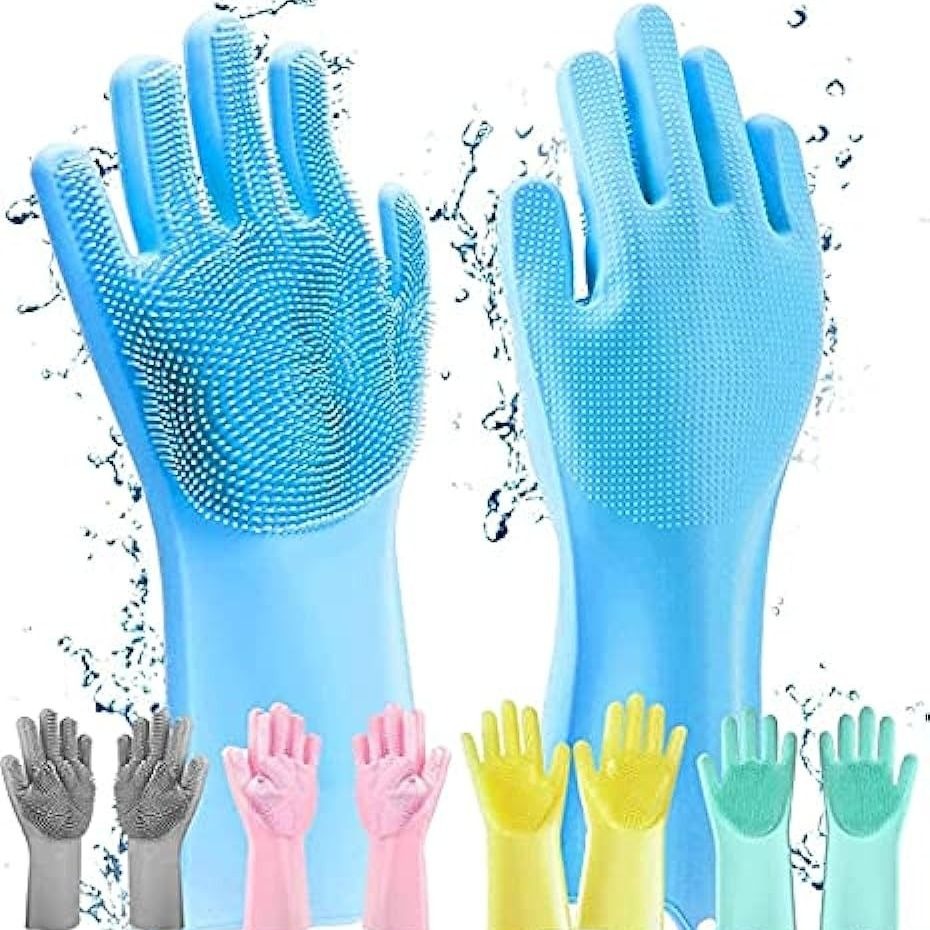 Silicone Washing Gloves – Multi-Purpose Dishwashing & Cleaning Gloves