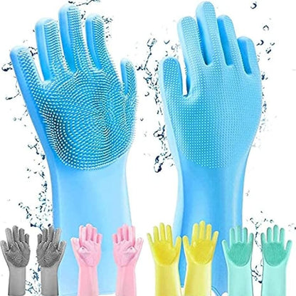 Silicone Washing Gloves – Multi-Purpose Dishwashing & Cleaning Gloves