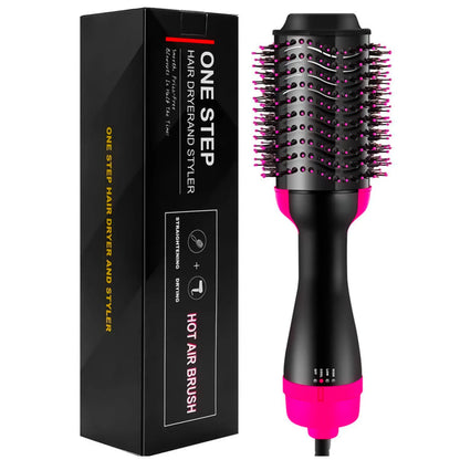 One Step Hair Dryer and Volumizer Brush 1000W | Hot Air Brush for Straightening, Curling & Styling | 3-in-1 Hair Styler Comb
