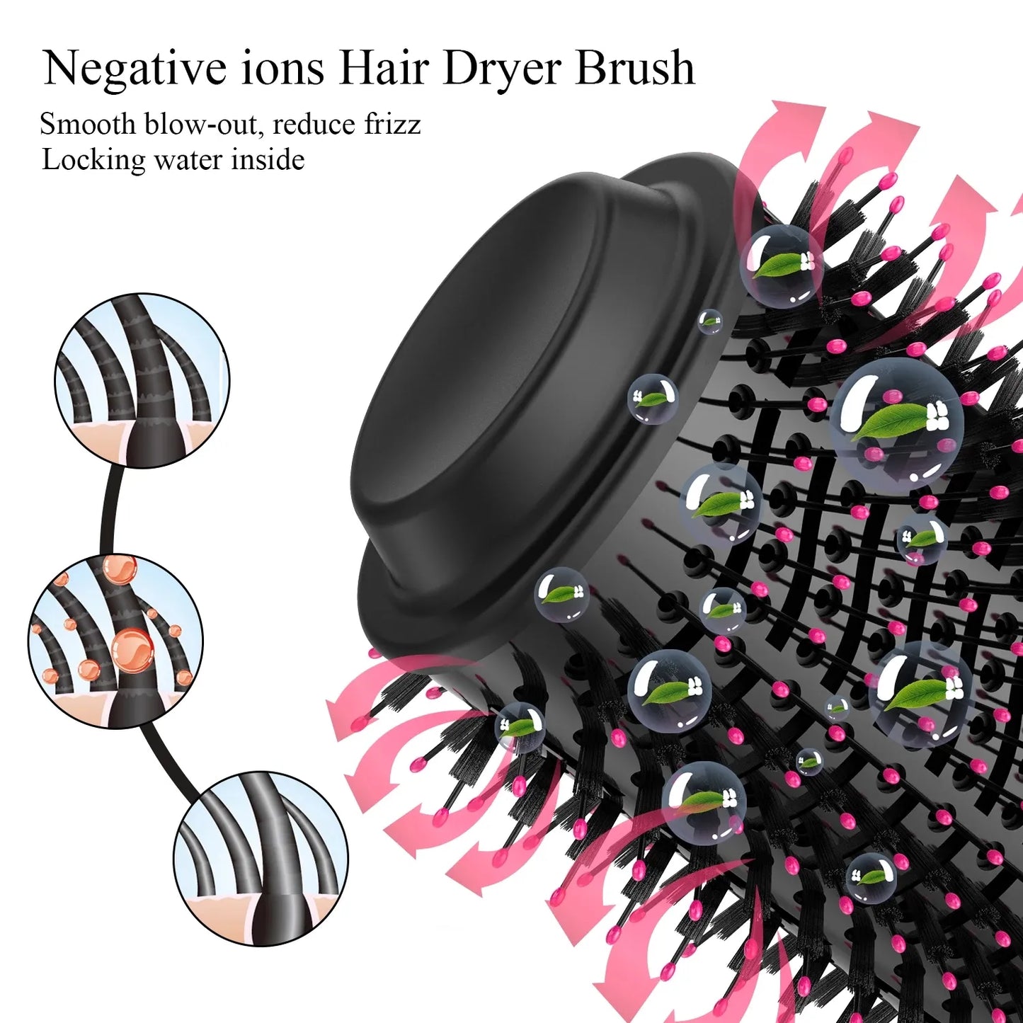 One Step Hair Dryer and Volumizer Brush 1000W | Hot Air Brush for Straightening, Curling & Styling | 3-in-1 Hair Styler Comb