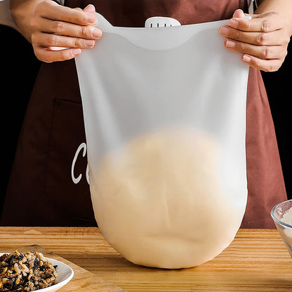 Silicone Pizza Dough Maker Bag | Reusable Kneading Dough Bag | Non-Stick Baking & Mixing Tool
